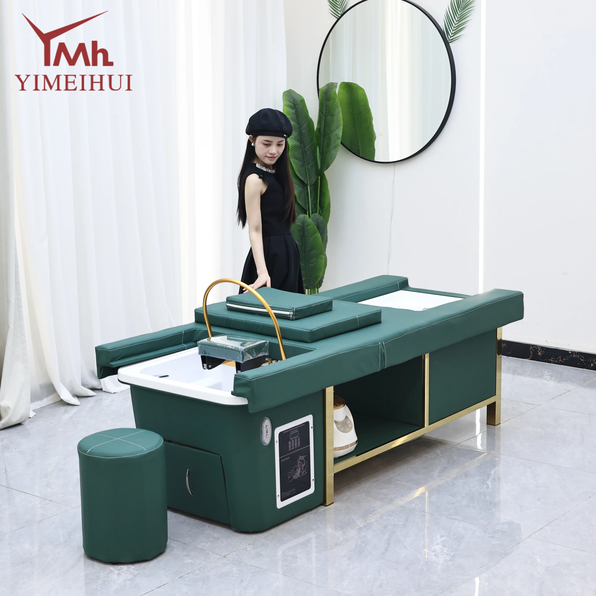 

Multifunction Lay Down Head Therapy Automatic Hair Washing Salon Electric Thai Massage Tables Head Spa Shampoo Bed