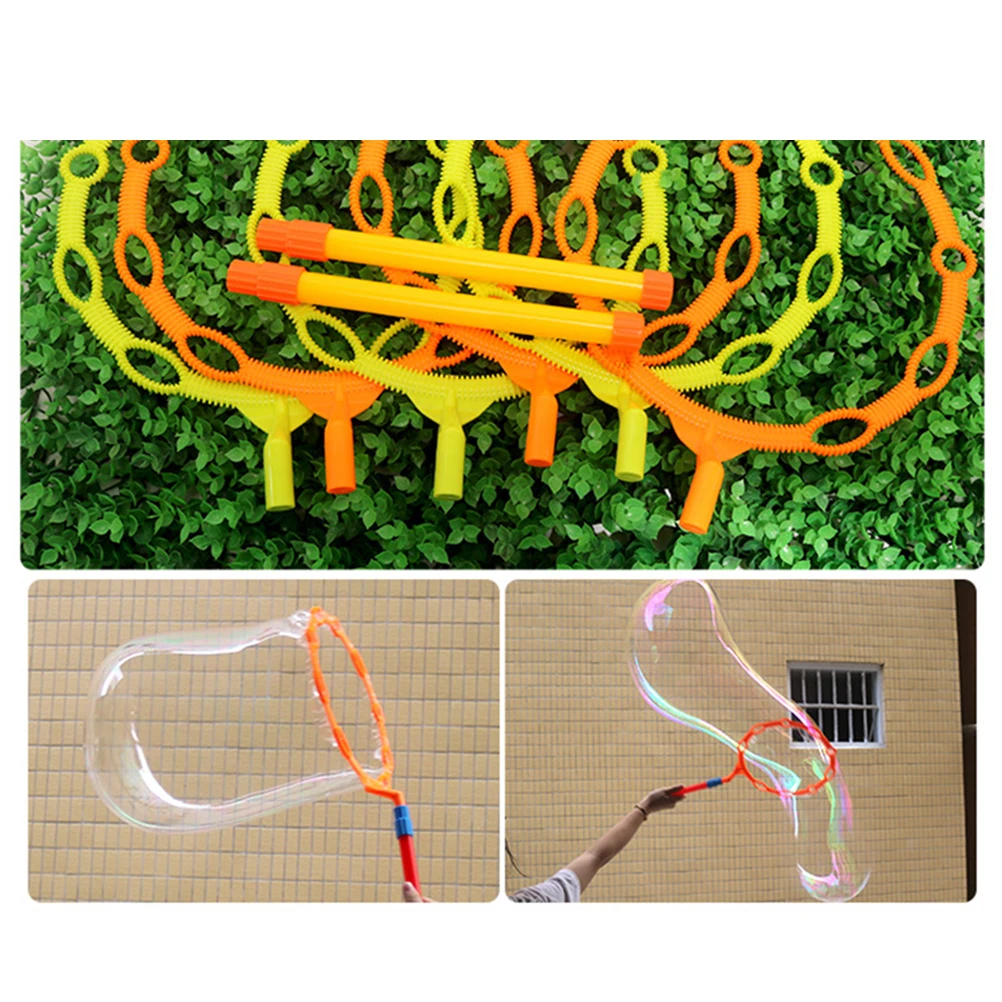 Pierścień do robienia baniek mydlanych na zewnątrz, z odłączaną rączką, duży i mały, narzędzie do robienia baniek dla dzieci, zielony.