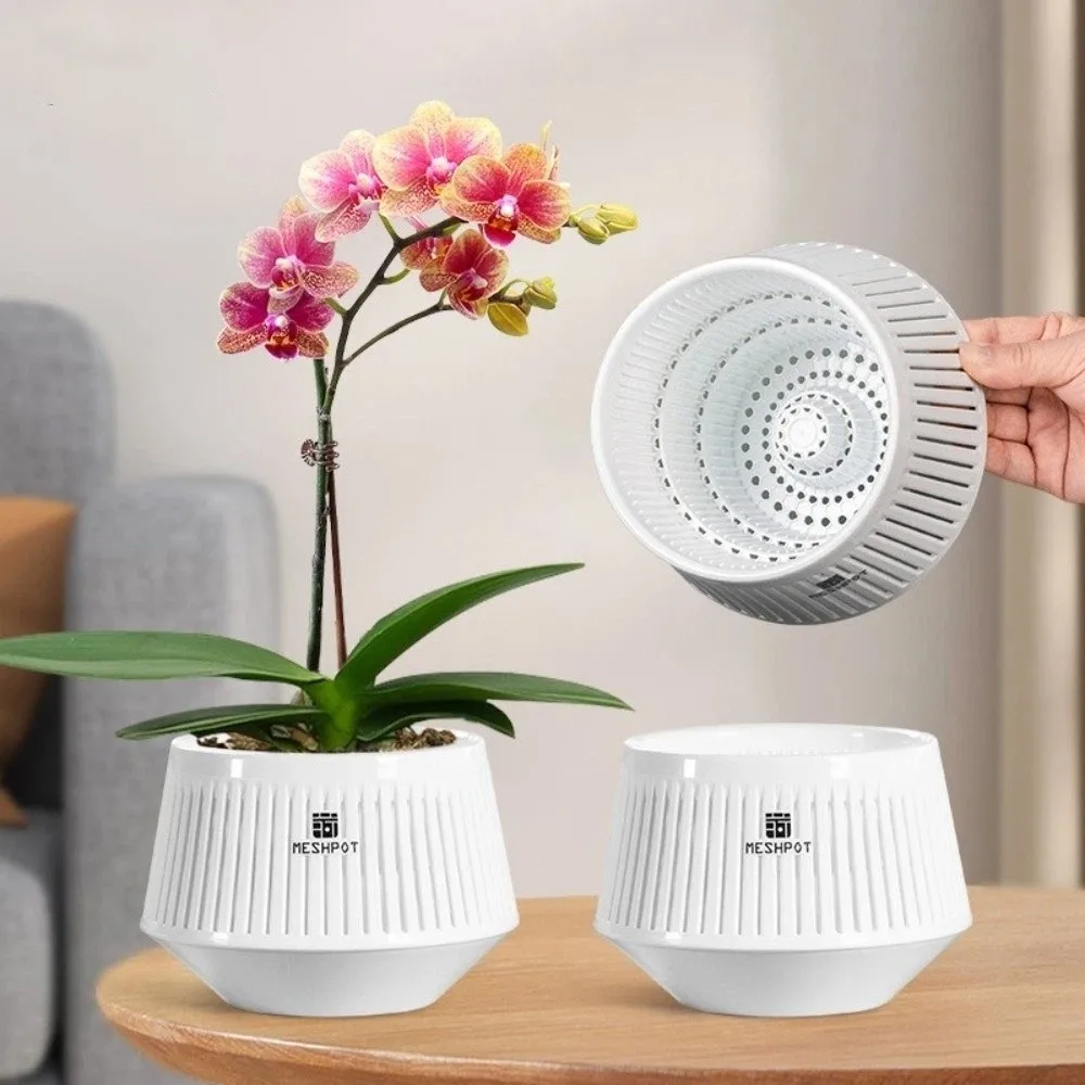 Split Type Meshpot Orchid Pot Thickening With Holes Root Control Flowerpot Moisturizing Butterfly Orchid Flowerpot