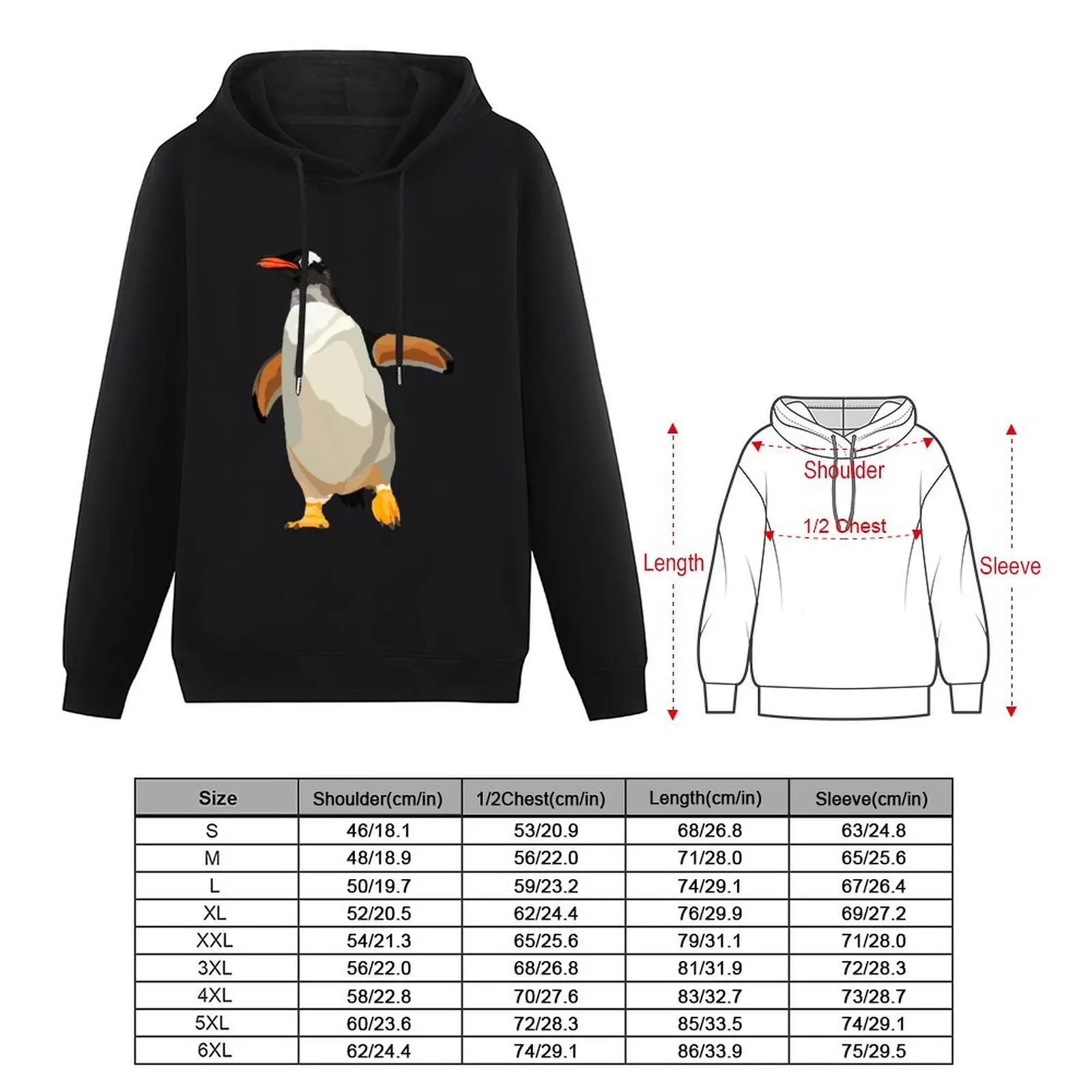 G is for Gentoo Penguin Толстовка с капюшоном в стиле аниме мужской зимний свитер эстетичная одежда блузка толстовка большого Фото №3
