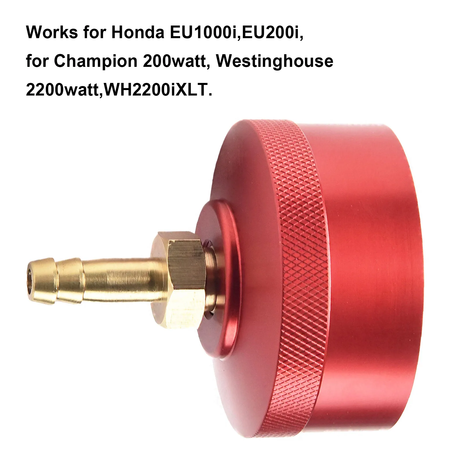 Aluminum Extended Run Brass Hose Fitting Extended Gas Cap Oil Funnel For Honda Generator EU1000i EU2000i EU2200i EU2200ic Series