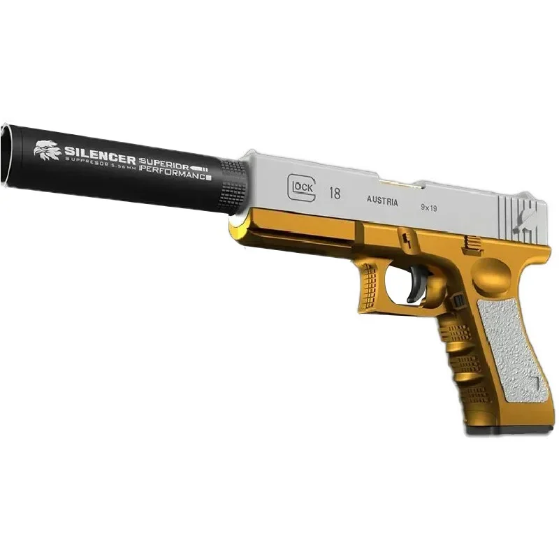 Glock18-Pistolet à éjection de coque pour enfants, balle molle, arme jouet, tir de Noël, jeu de plein air, cadeau pour garçons, le plus récent pistolet enfant jeux adolescents garçons jeux de tirs fusil jouet gun toy