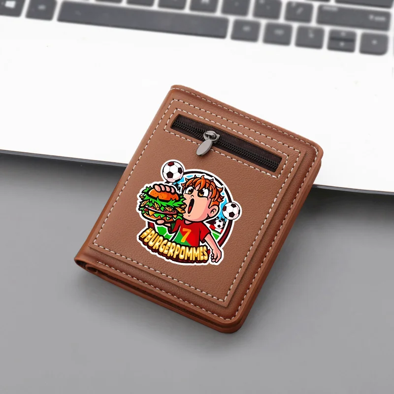 Burgerpommes Icrimax Wallet Women Short Wallets Korean Buckle Sanded Leather Coin Purse Mini Female Purses Small Driver License