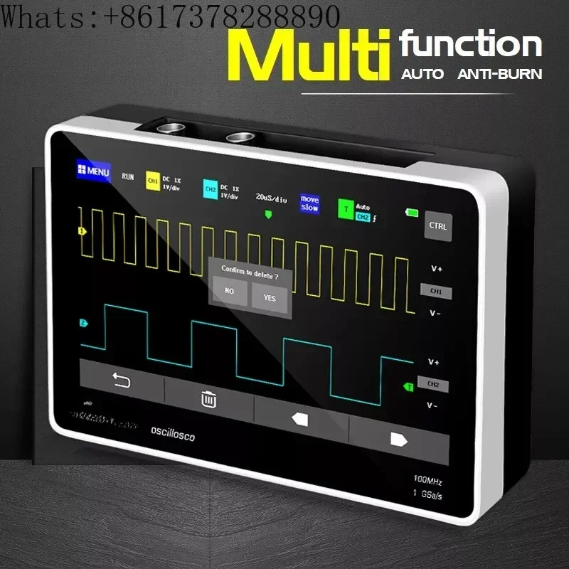 -1013D Dual Channel Digital Touch Tablet Oscilloscope 100M Bandwidth 1GS Sampling Rate