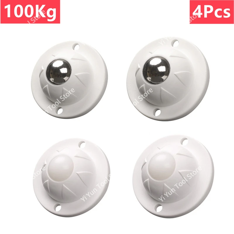 4Pcs Furniture Casters Wheels Universal Wheel 360° Rotation Self Adhesive Casters Wheels Stainless Steel Nylon Strong Practical