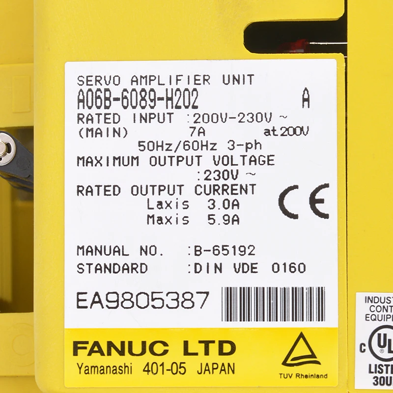 Fanuc baru asli CNC Servo Drive Servo Amplifier modul A06B-6089-H202