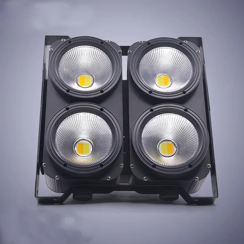 SHEHDS-LED Audiência COB Quente Branco Blinder Light, 4 Olhos, 4x100W, Apto Para Palco DMX, Disco, Festa Em Casa, Dança, Teatro, Branco Frio