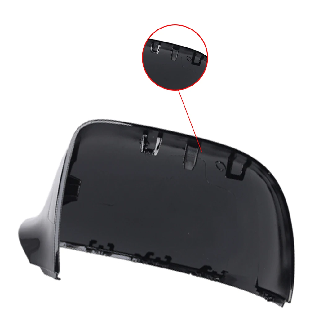 Glossy Black Side Rearview Mirror Cap Wing Mirror Cover Replacemnet for Volkswagen Transporter T5 T5.1 T6 2010-2023