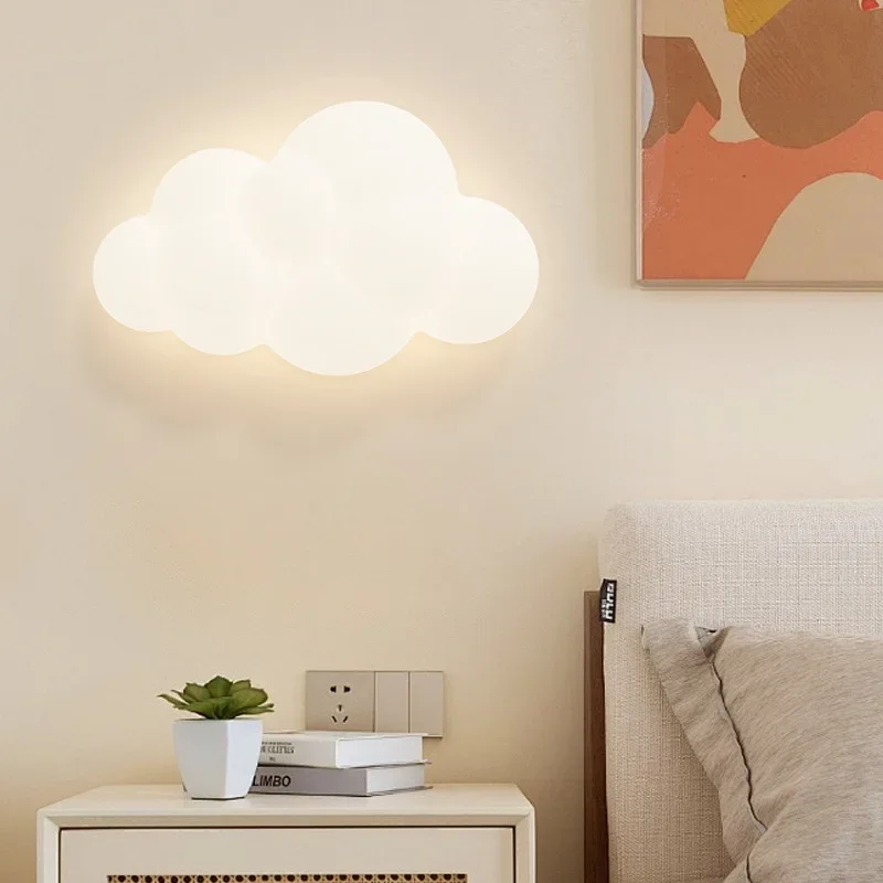 LED Lights Cloud Three-dimensional Ceiling Lamp for Bedroom Lamp Children's Room Decoration Modern Wall Lamp Home Indoor Sconce