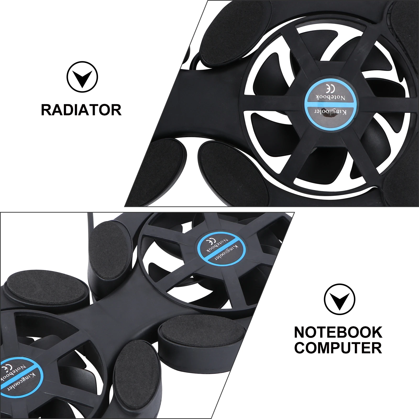 

Portable Laptop Cooler Notebook Cooling Pad Large 70mm Fan Foldable Non Slip Energy Saving USB Powered Laptop Fan