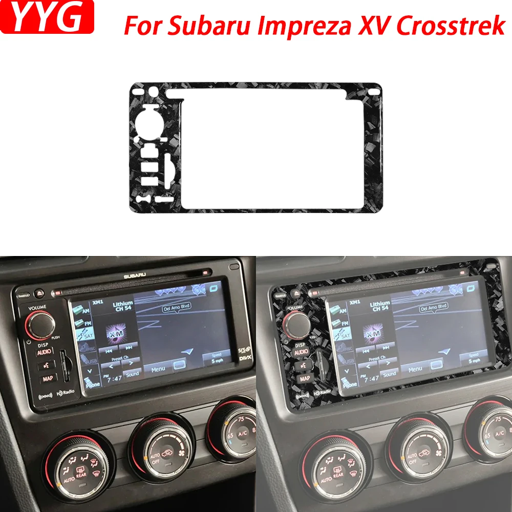 

For Subaru Impreza 2012-2016 XV Crosstrek 2013-2017 Forged Carbon Fiber Center Navigation Panel Cover Car Accessories Sticker