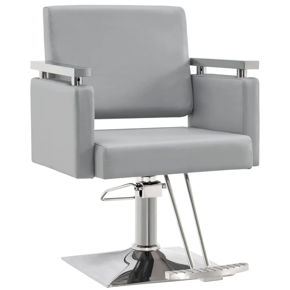 

Classic Hydraulic Barber Chair Styling Salon Chair for Hair Stylist Beauty Spa Equipment (Grey), Customized