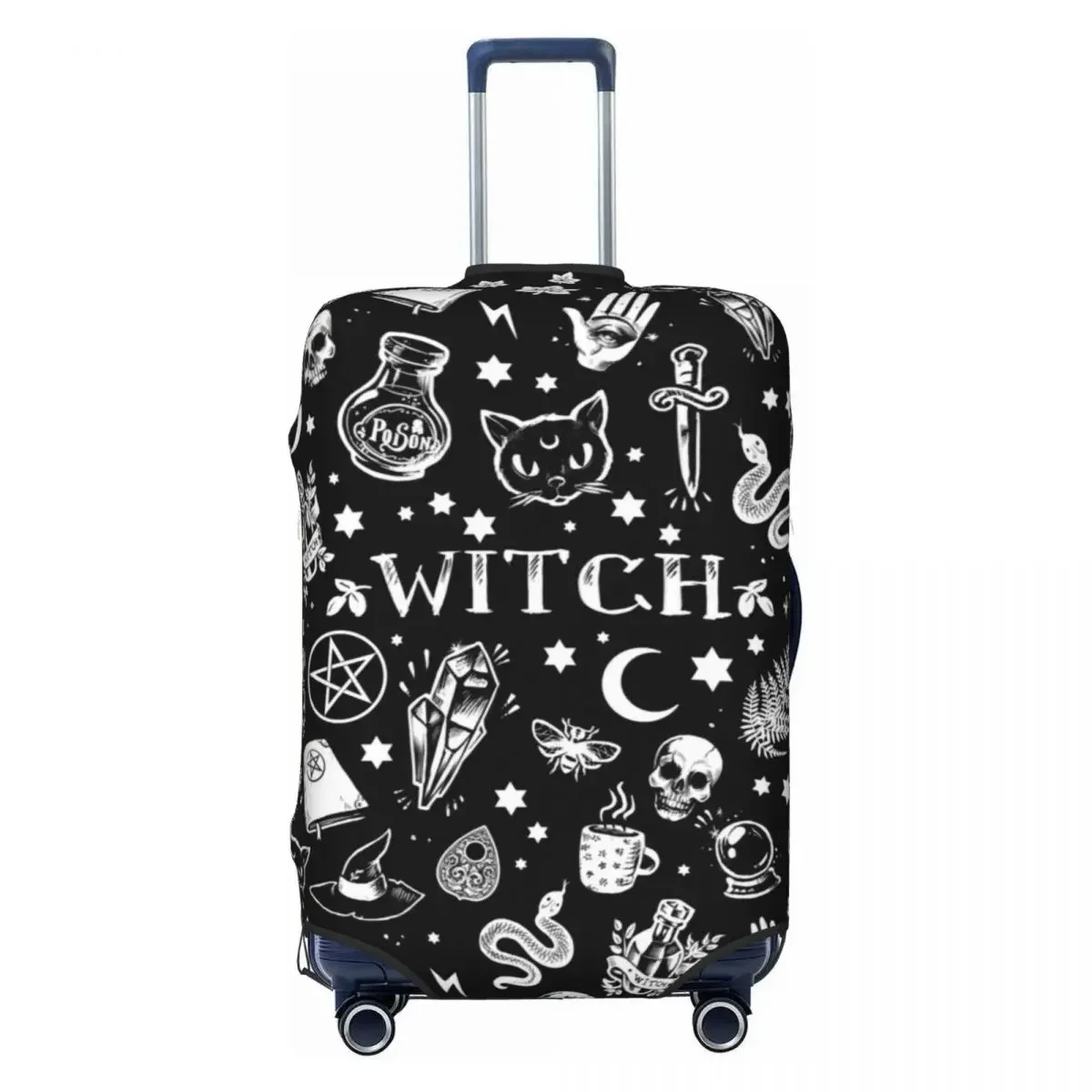 

Custom Halloween Occult Gothic Magic Witch Pattern Luggage Cover Fashion Suitcase Protector Covers Suit For 18-32 inch