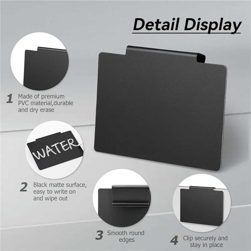 مشبك ملصقات السلة لصناديق التخزين - ملصقات مشبك سلة بلاستيكية قابلة للإزالة، ملصقات سلة المسح الجاف، 96 قطعة