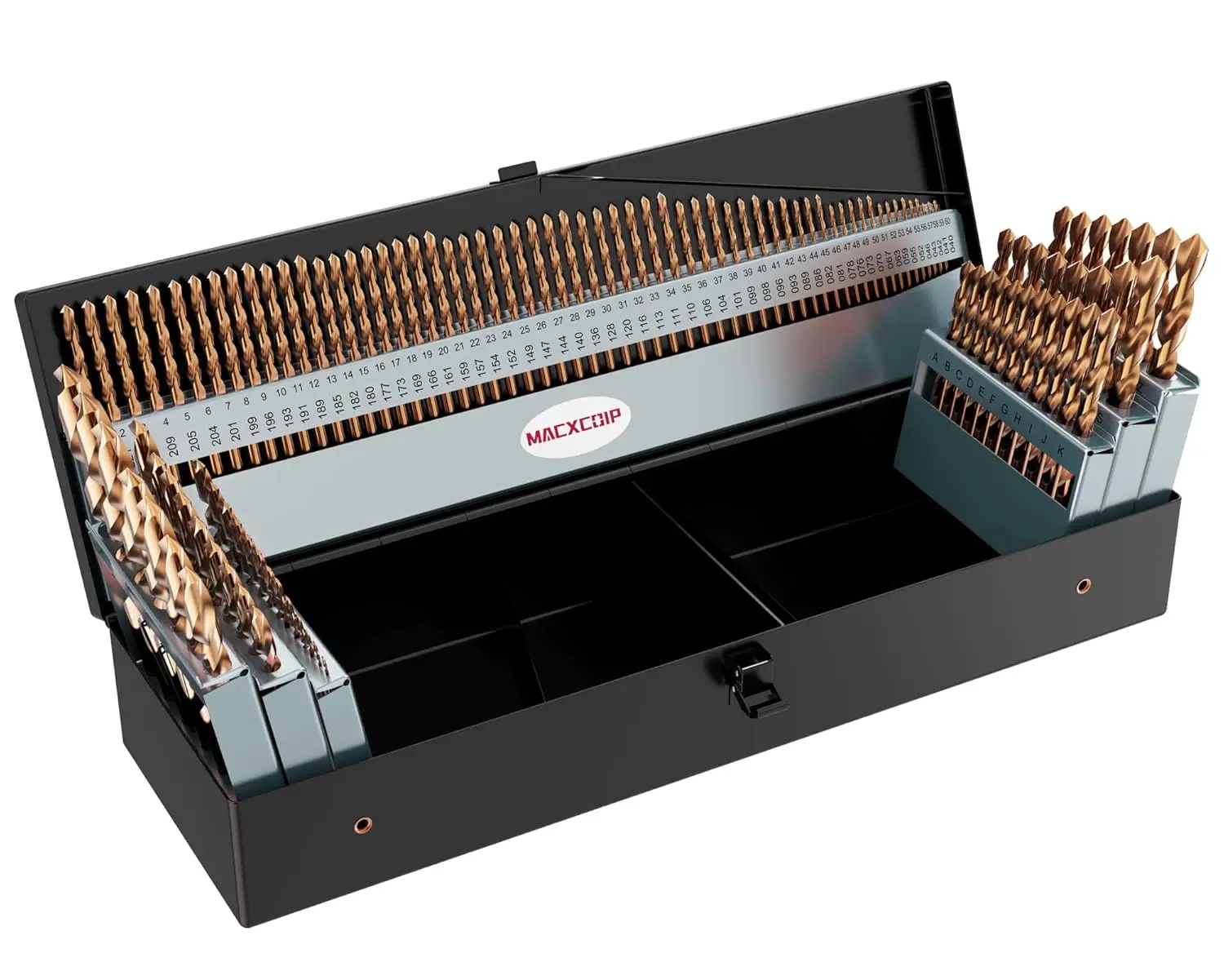 Cobalt Drill Bit Set 115Pcs M35 High Speed Steel Bits for Hardened Metals Stainless Steel Cast Iron and Wooden Plastics