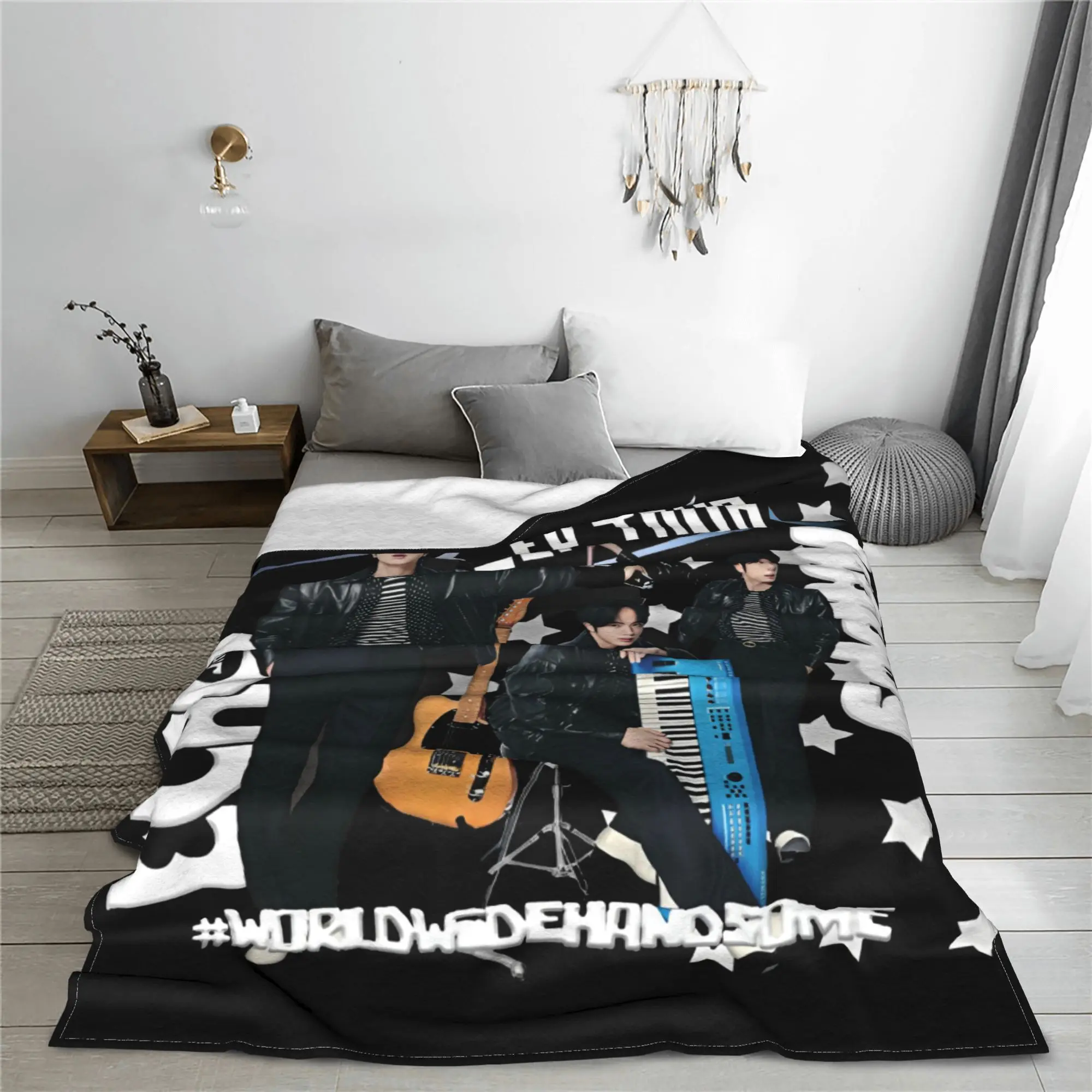 JinS Runseokjin EP Tour 2025 بطانية kpop للحفلات الموسيقية فائقة النعومة دافئة رمي البطانيات للأريكة 50x60 بوصة متعددة الحجم الفراش يلقي #3