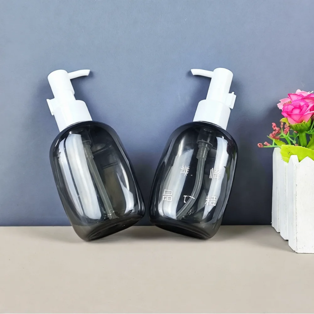 120ml Oval Refillable Bottle PET Press Pump Dispenser Travel Container For Face Serum Makeup Remover Essential Oil Liquid