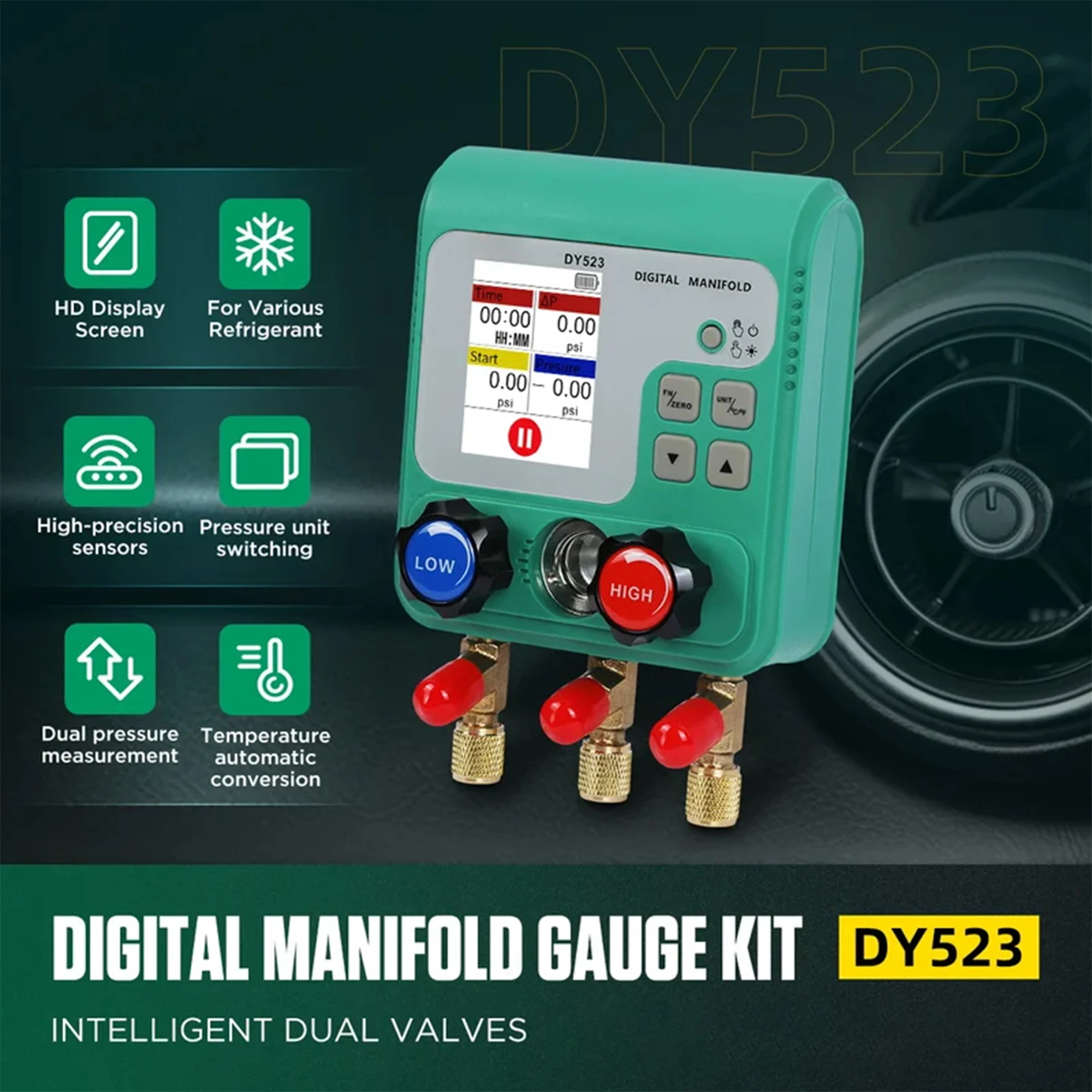 Electronic air-conditioning refrigerant fluoride meter group pressure gauge automobile refrigerant liquid repair vacuum meter