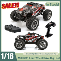 New In Stock MJX 1:16 Kf11 Four-Wheel Drive High-Speed Big Foot Climbing Off-Road Vehicle 2.4g Rc Car Alloy Custom Toys Kids Gif