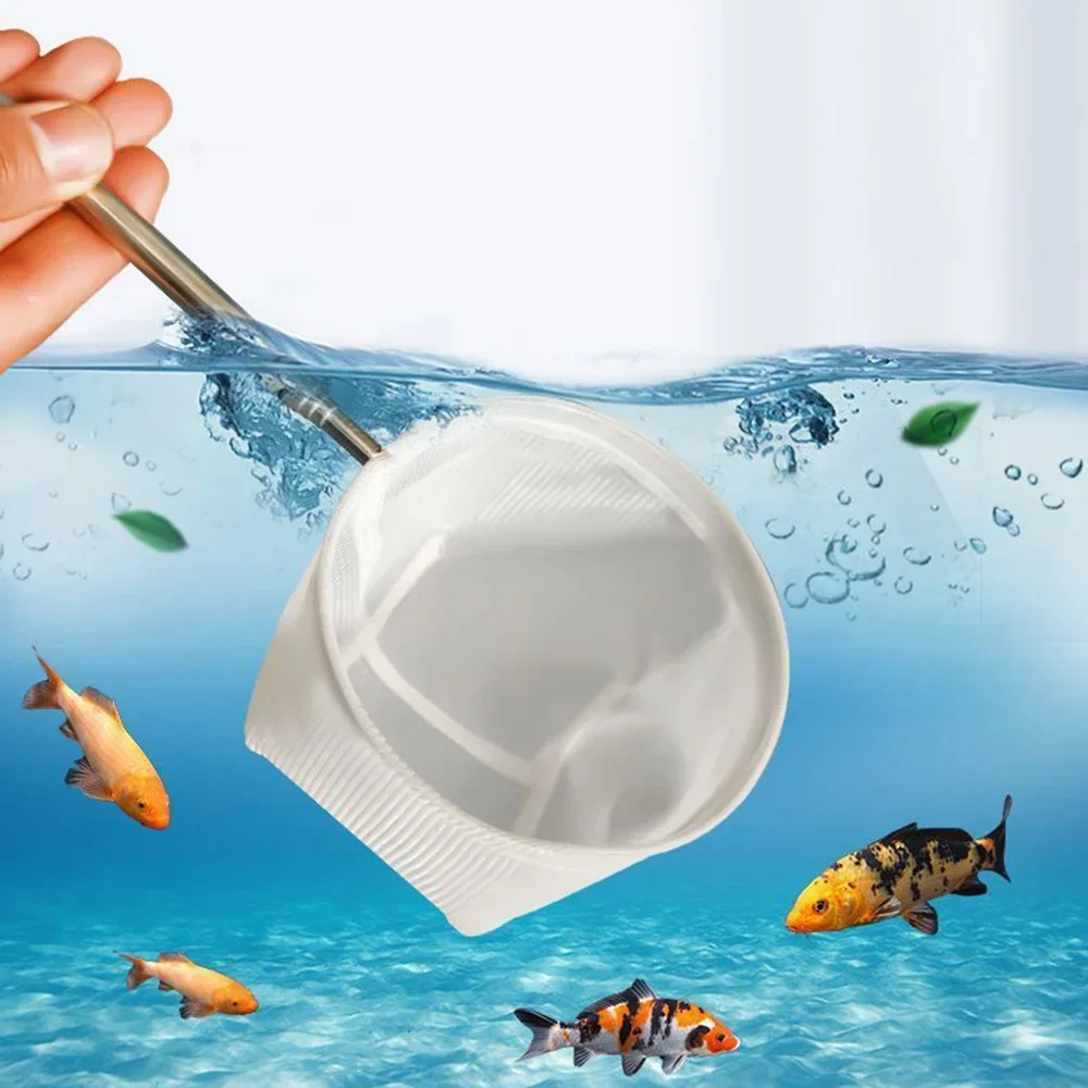 Red de pesca retráctil para acuario, red de pesca retráctil portátil de acero inoxidable, redes para camarones y peces pequeños, Herramientas de limpieza para acuario