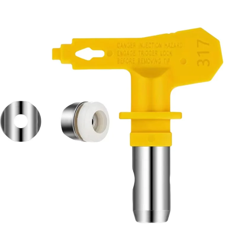 Airless Spray Gun Nozzle Spray Tool With Multiple Metal Materials Stainless Steel Airbrush Nozzle Yellow Airless Spray Nozzle