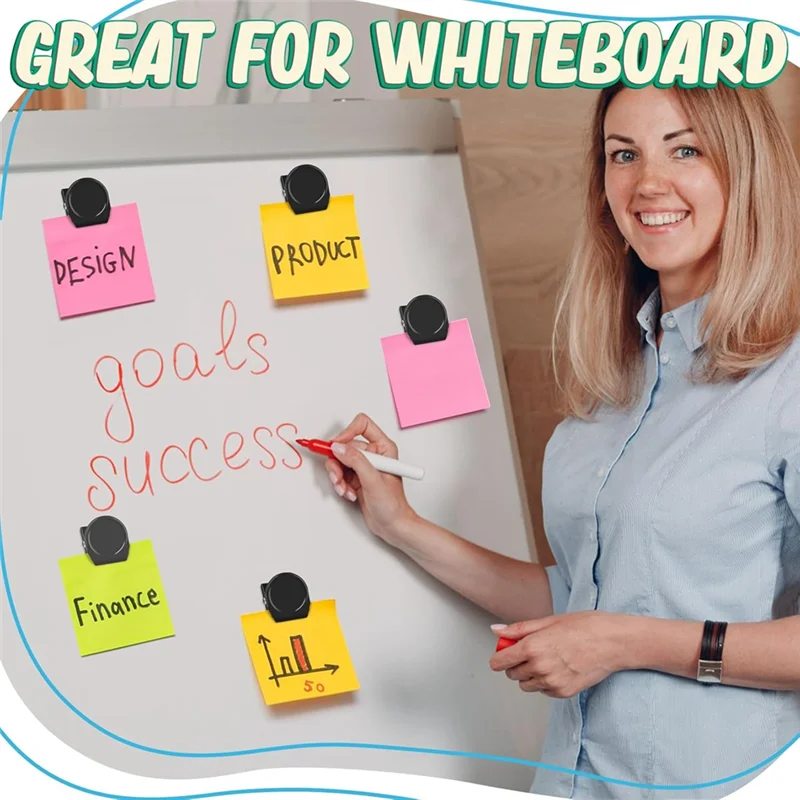 Advanced Magnetic Clips, 24 Pcs Fridge Magnet Whiteboard Magnets, Metal Clips Refrigerator Magnets, Magnet Clips