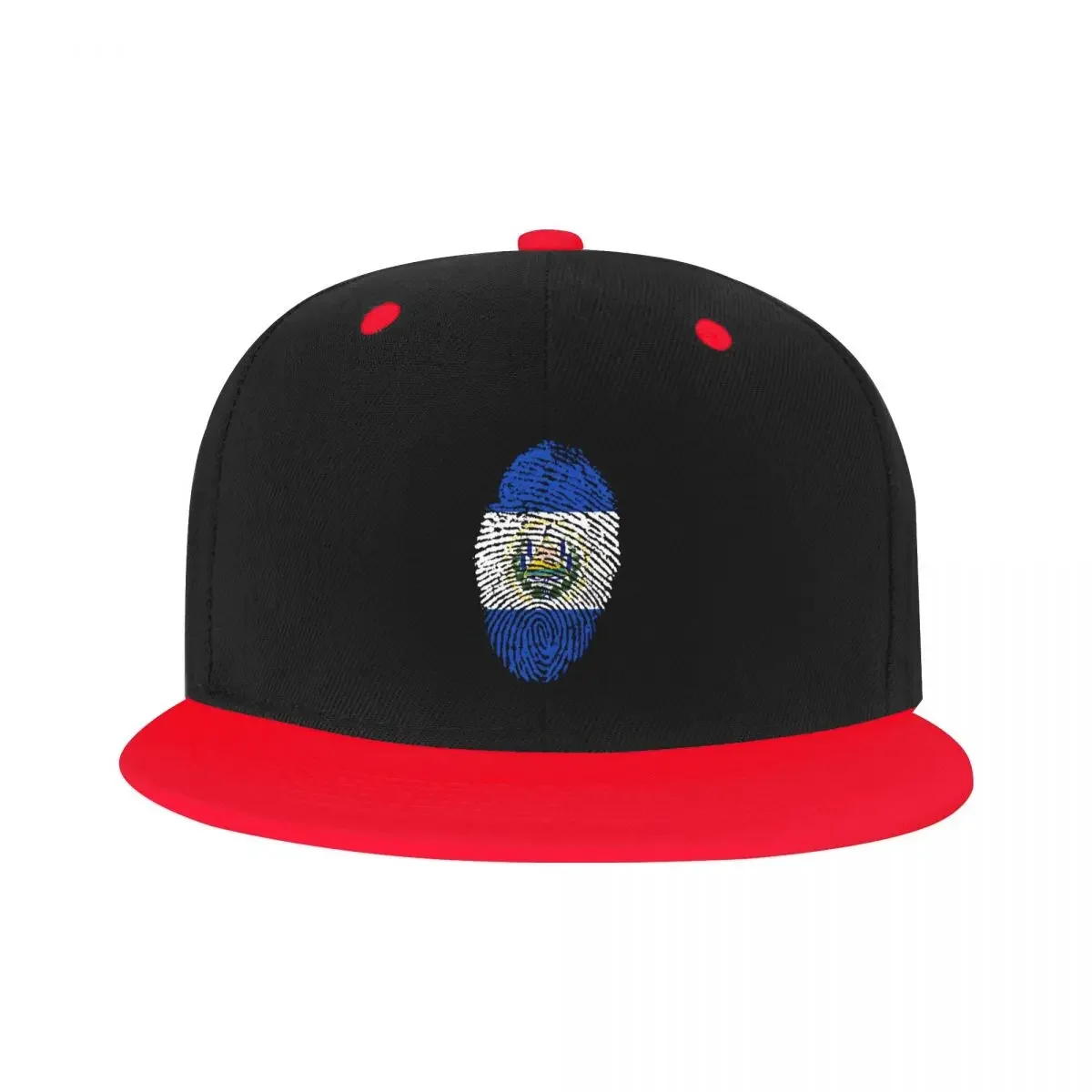 Punk Unisex El Salvador Vingerafdruk Baseball Cap Volwassen Nationale Trots Verstelbare Hiphop Hoed Vrouwen Mannen Buiten