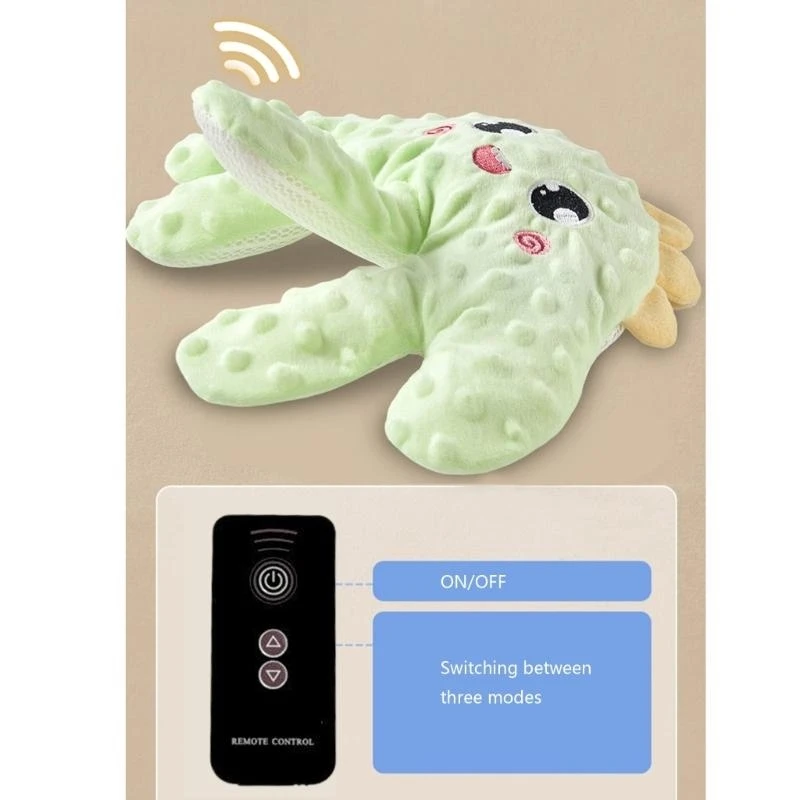 J15U التحكم عن بعد النخيل المهديء الكرتون سلامة النخيل مكافحة البداية لعبة اليد سرير الكهربائية مهدئا النخيل 3 طرق قابل للتعديل