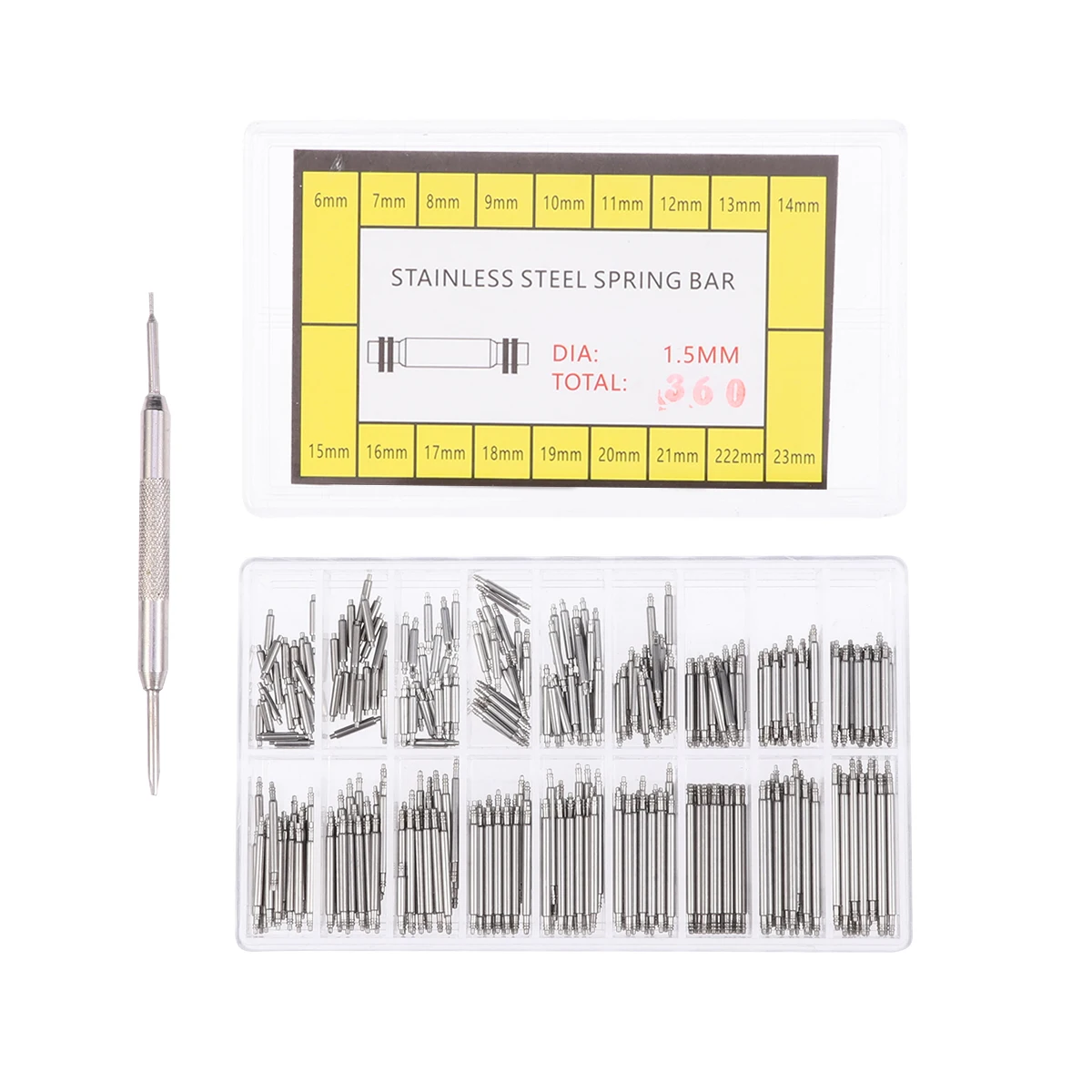 

360pcs Watch Repair Accessories Stainless Steel Wristband Pins Tool Bands Springbar Replacement Maintenance