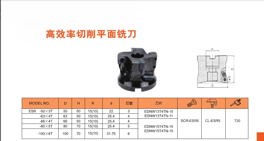 High Efficiency Cutting End Milling Cutter Rod ESR Cutting Plane Milling Cutter Plate Blade