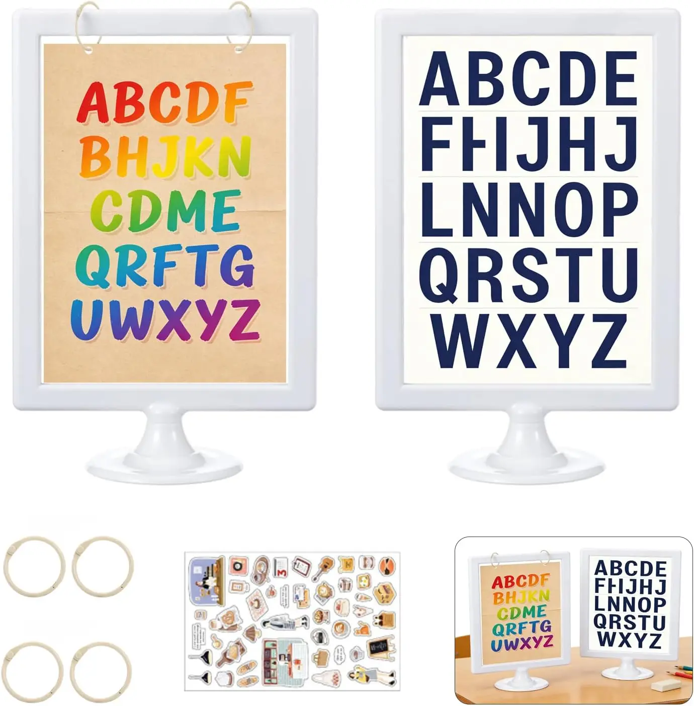 2-supporti-per-mini-grafici-di-ancoraggio-41x58-pollici-display-per-schede-a-doppia-faccia-dimensioni-desktop-per-l'insegnamento-in-aula-interattivo