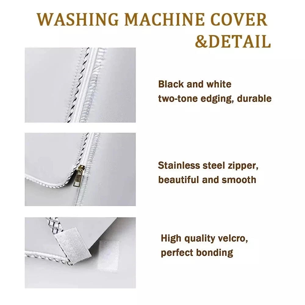 4 size washer-dryer cover Washing machine cover Polyester waterproof front load sunblock laundry silver coated dust cover