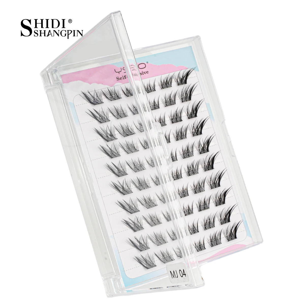 Auto-adesivo cílios postiços sexy raposa olho extensão final alado fofo natrual macio sem cola necessário maquiagem diy lash clusters