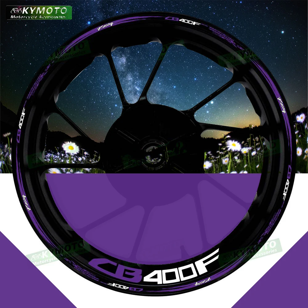 

For Honda CB400F CB 400F motorcycle accessories 17-inch front and rear wheel stickers modified reflective wheel rim stickers