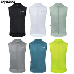 YKYWBIKE Men's Cycling Vests UPF50+ Bicycle Gilet Waterproof Road Bike Windbreaker Lightweight Riding Clothes Sleeveless Jacket