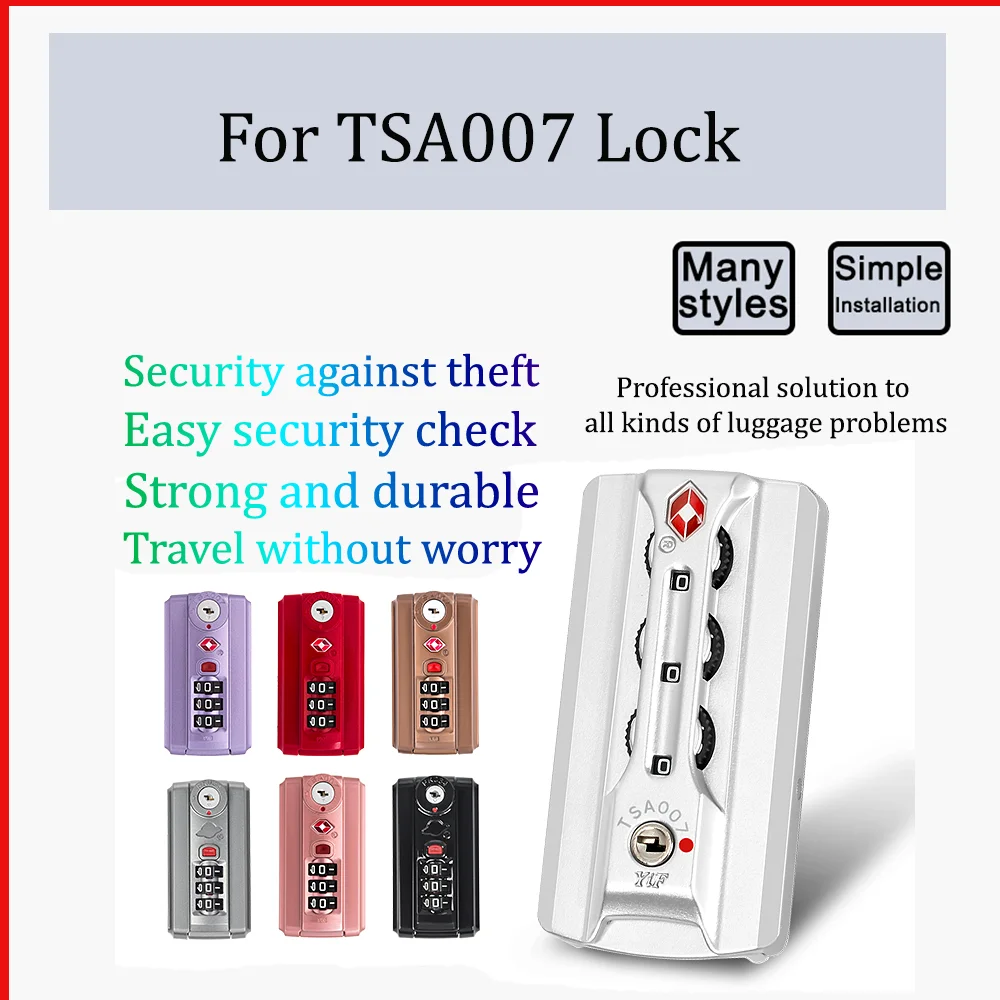 

Travel pull rod case TSA007 customs lock aluminum frame case accessories fixed combination lock luggage anti-theft lock lock
