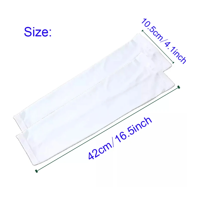 Free shipping 20pair Personalized White Plain Arm Sleeves Sublimation football sleeves Fishing arm sleeves blanks