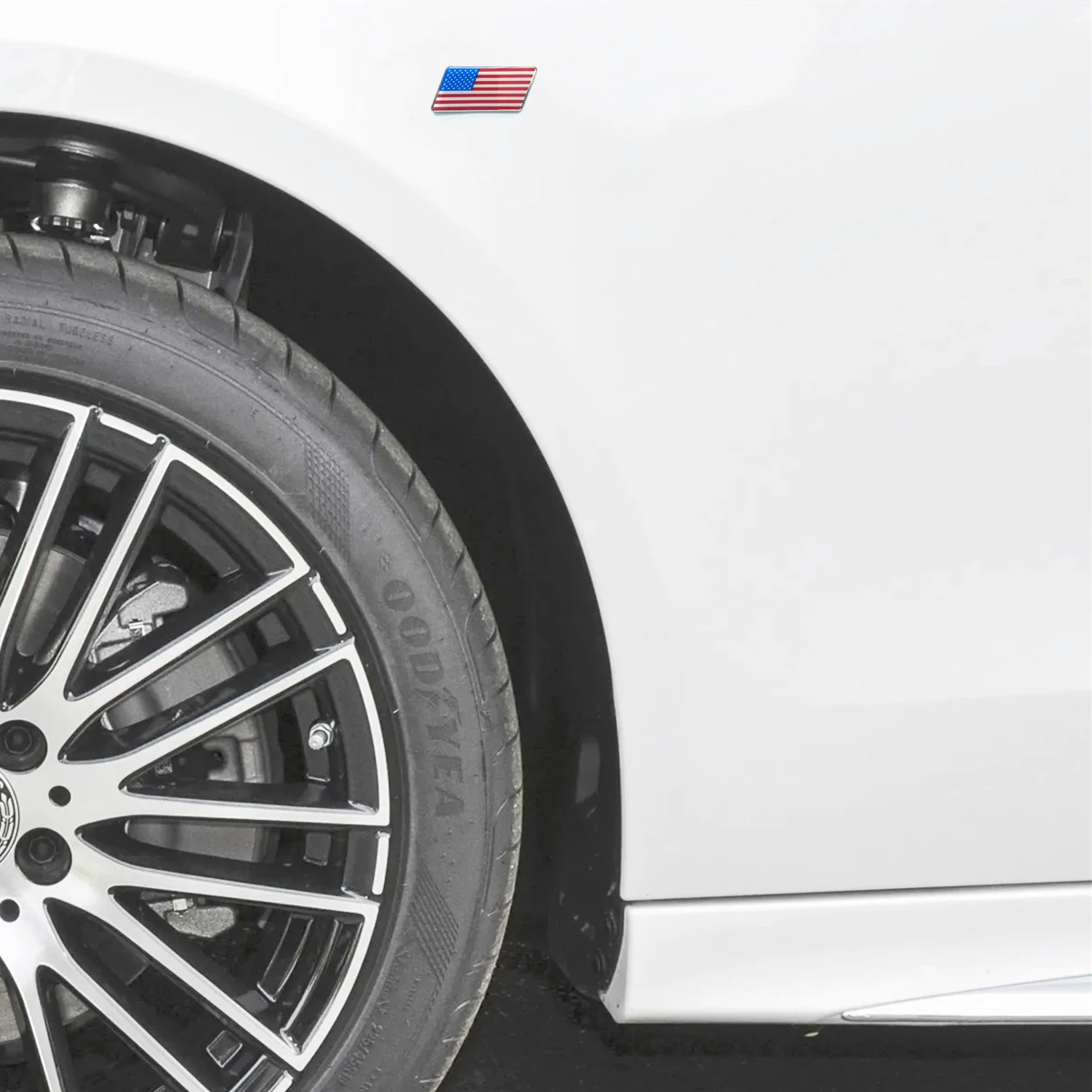 Aluminum alloy, American, British, French flag, net front grille, metal car logo, suitable for body trunk, rear side sticker - view 3