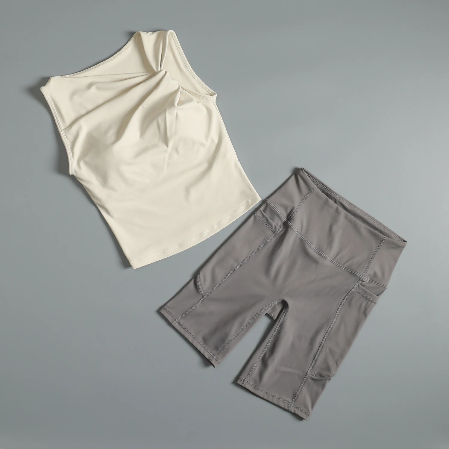 Sportanzug für Damen im Sommer, hochwertige Fitness-Training, schnell trocknende Weste, hohe Taille, Hüftheben, Laufen, Yoga, Radhose