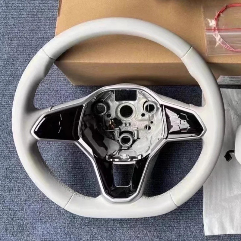 Custom Upgrade Half Perforated Leather Steering Wheel For VW Golf 6 7 GTI MK7 Mk7.5 Polo Tiguan Jetta Passat B6 Golf 8 MK8