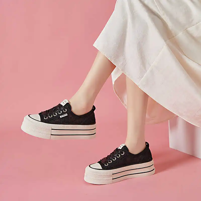 Thick Sole Flat-heeled New Women's Shoes Hiking Boots Sneakers Sports Functional China Popular Goods Zapato Particular