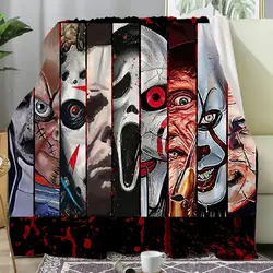 Horror movie blanket Halloween sofa blanket, lightweight warm plush blanket, horror flannel blanket, super comfortable