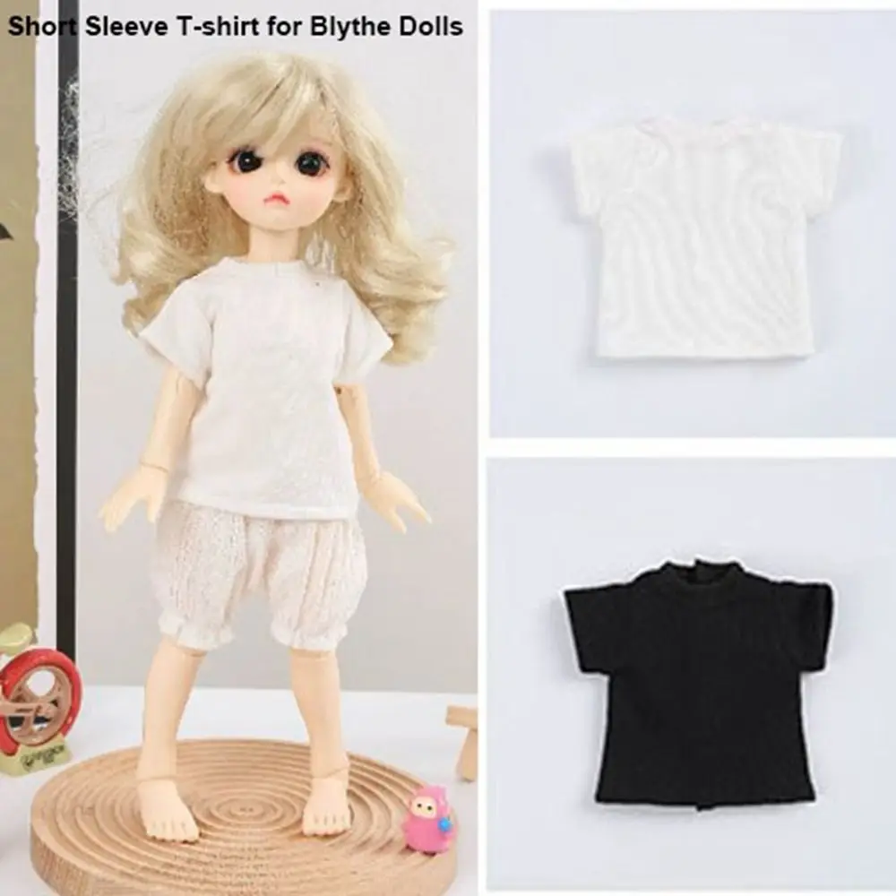 

Fashion Doll Short Sleeve T-shirt Casual Wears Short Sleeve Dolls Tops Clothes 2 Colors for OB24 OB22 Dolls/for Blythe Dolls