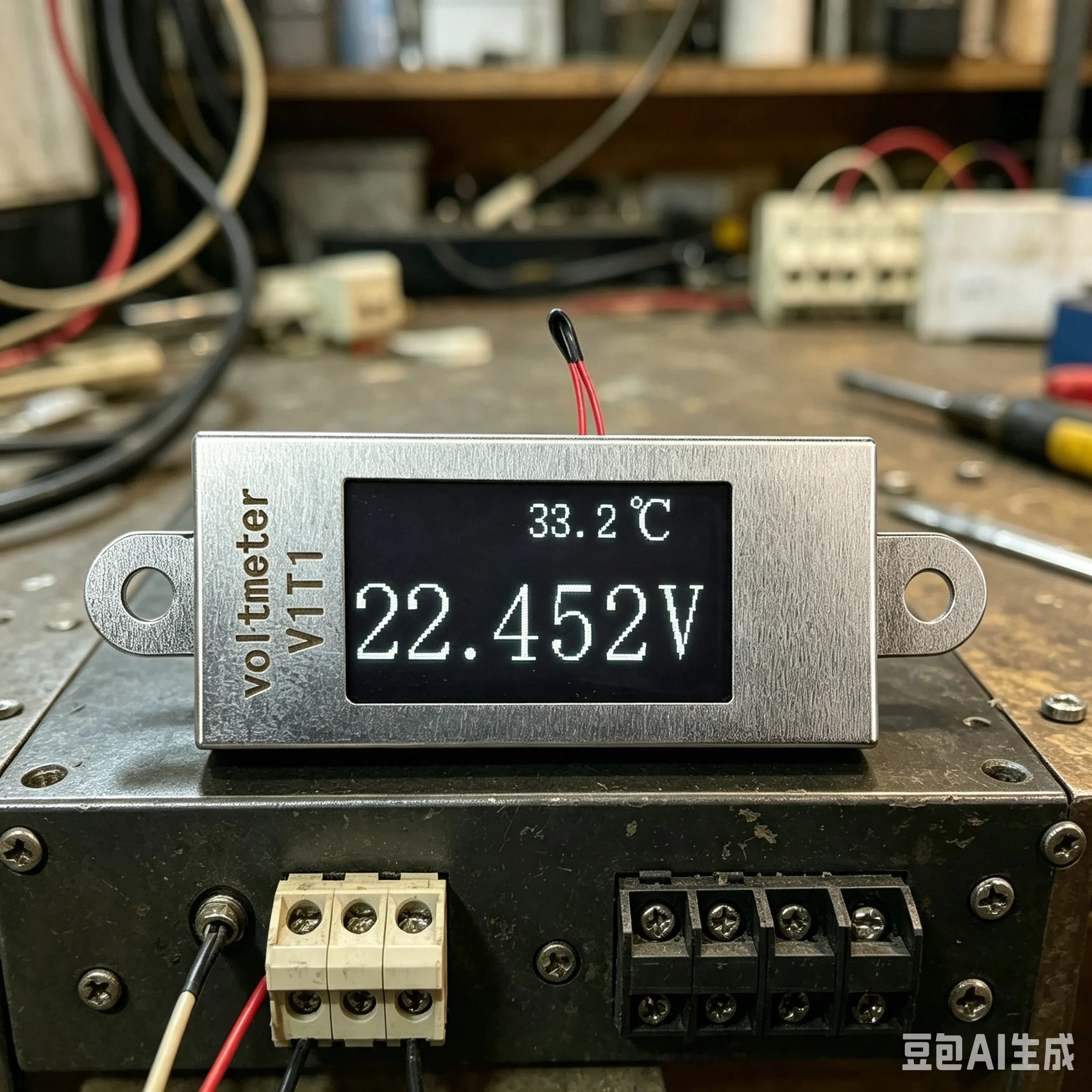 0,5 Zoll DC5-30V OLED-Display Digitales Voltmeter Digitaler Temperatursensor NTC-Sonde 1-6S Spannungsüberwachung – Detail 3