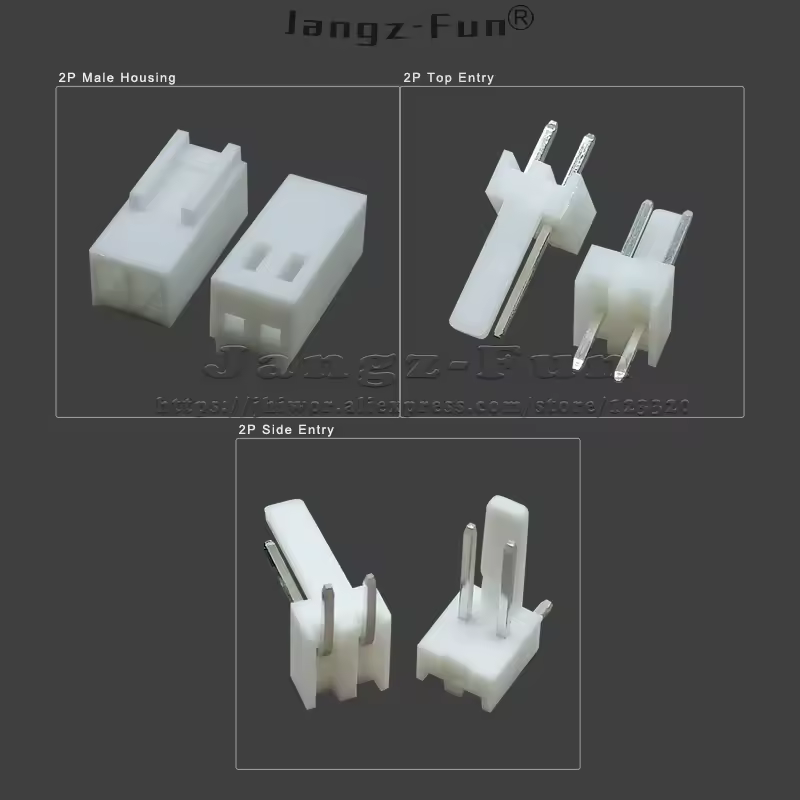 100 peças 2p jst 2510 2.54 plugue 2.54mm 2 pinos macho fêmea conectores de cabeçote de caixa cabo elétrico conector de fio elétrico