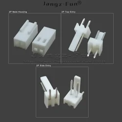 Conector de Cable eléctrico 2 P JST 100, 2510, 2,54mm, 2 pines, macho, hembra, Conector de cabezal, 2,54 Uds