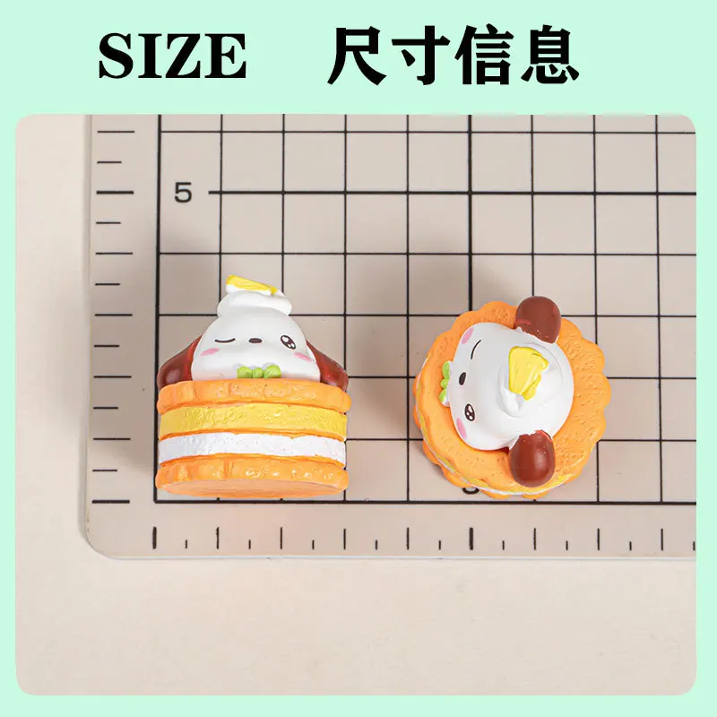 Sanlio peripheral model accessories HelloKittydiy jewelry mini food play cute doll figure keychain accessories car ornaments