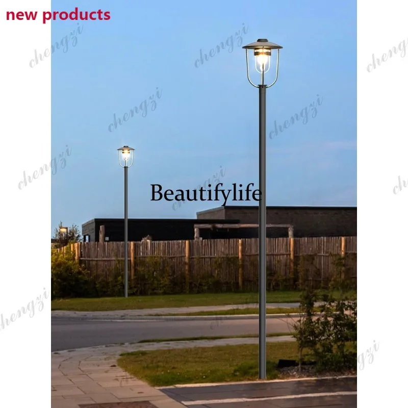 D1089 Simple courtyard outdoor solar pole light view block villa garden garden road light