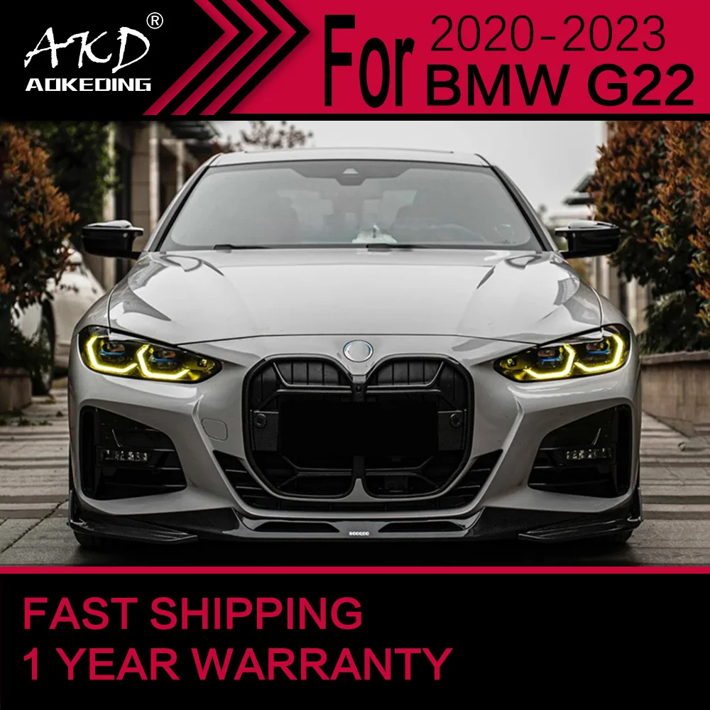 

AKD 2 шт. автомобильные фары для BMW G22 G82 G23 4 серии светодиодные фары 2020-2023 фары Drl проектор объектив автомобильные аксессуары