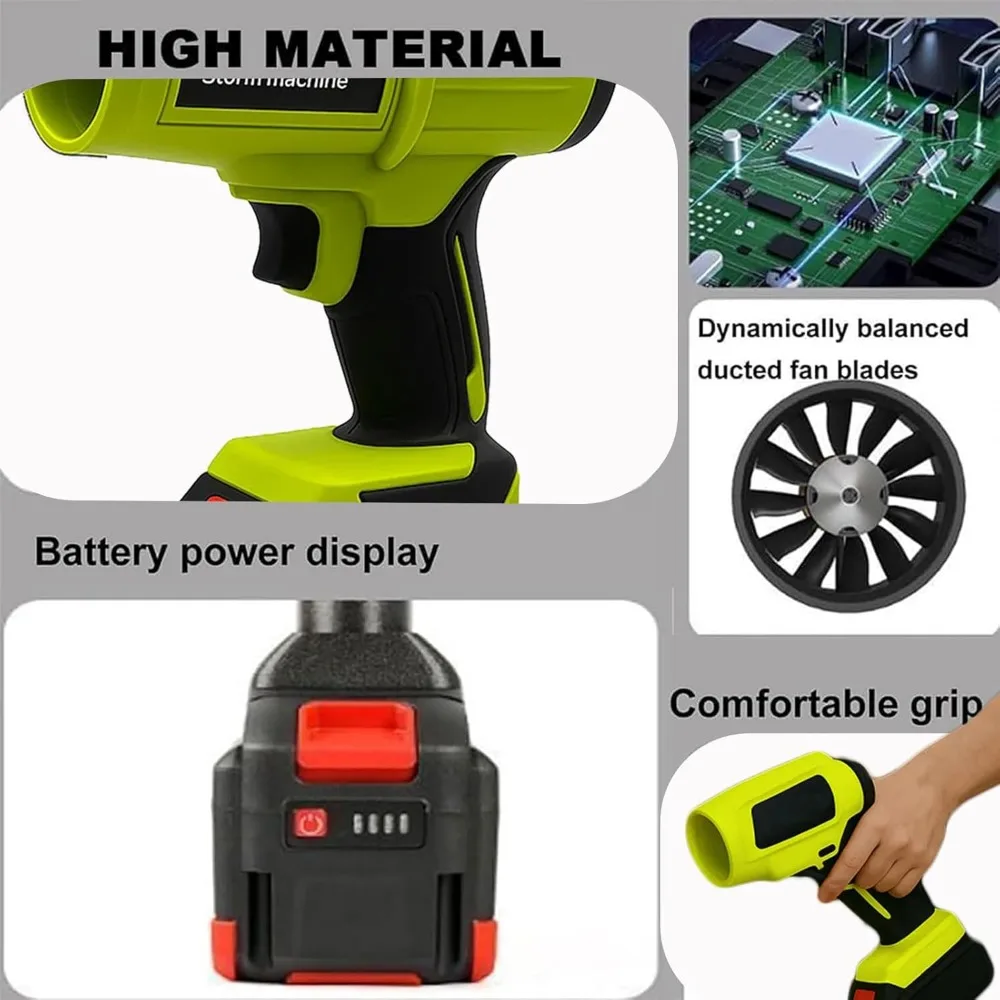 Cordless Leaf Blower with Turbo Jet Technology: Powerful Mini Handheld Air Duster for Yard and Patio Cleaning